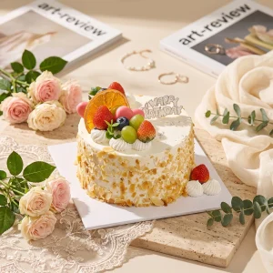 Bánh kem bắp phủ hạnh nhân