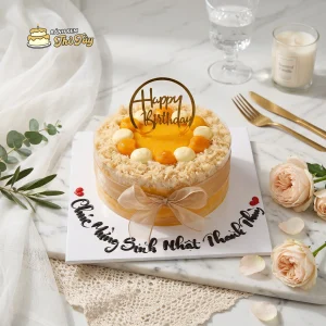 Bánh bông lan sốt phomai trứng muối