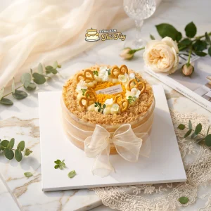 Bánh sinh nhật bông lan trứng muối