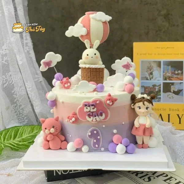 Bánh kem cho bé gái 1 tuổi