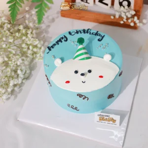 Bánh kem vẽ hình gấu trắng