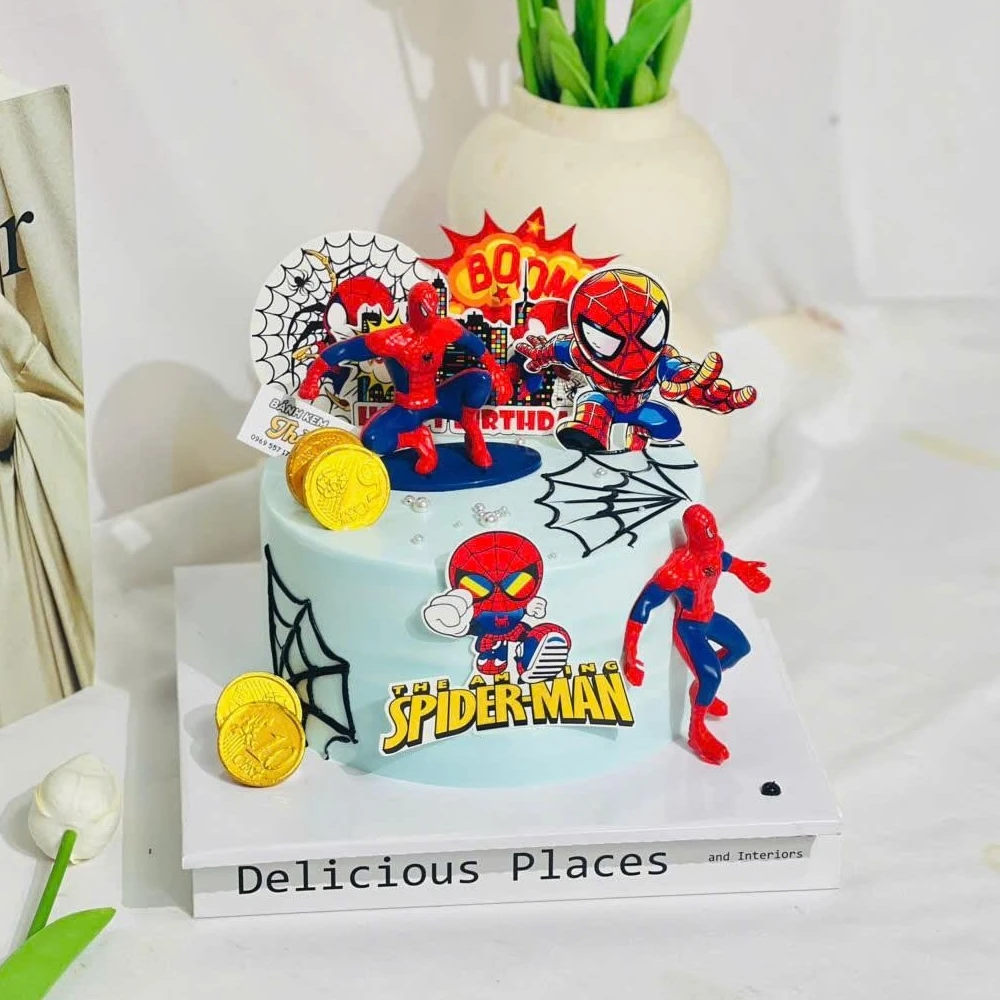 Bánh kem spider man ngầu