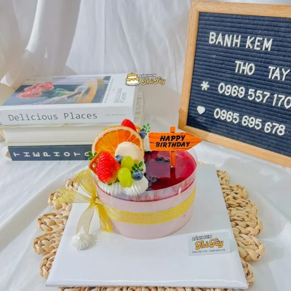 Bánh mousse cam sấy