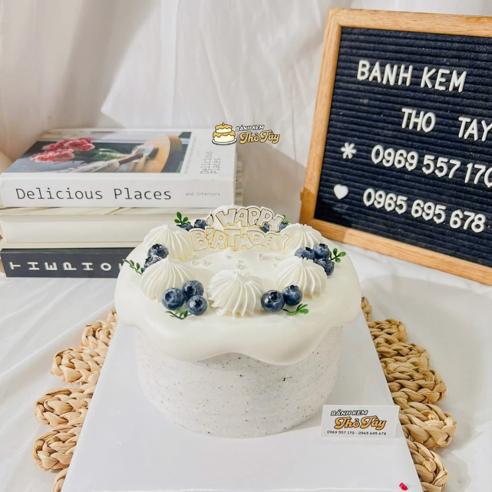Bánh kem chảy việt quất