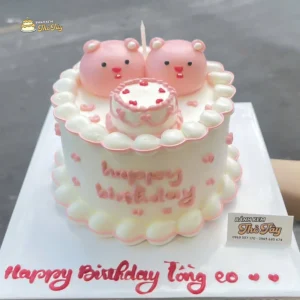 Bánh kem tạo hình hải ly loopy
