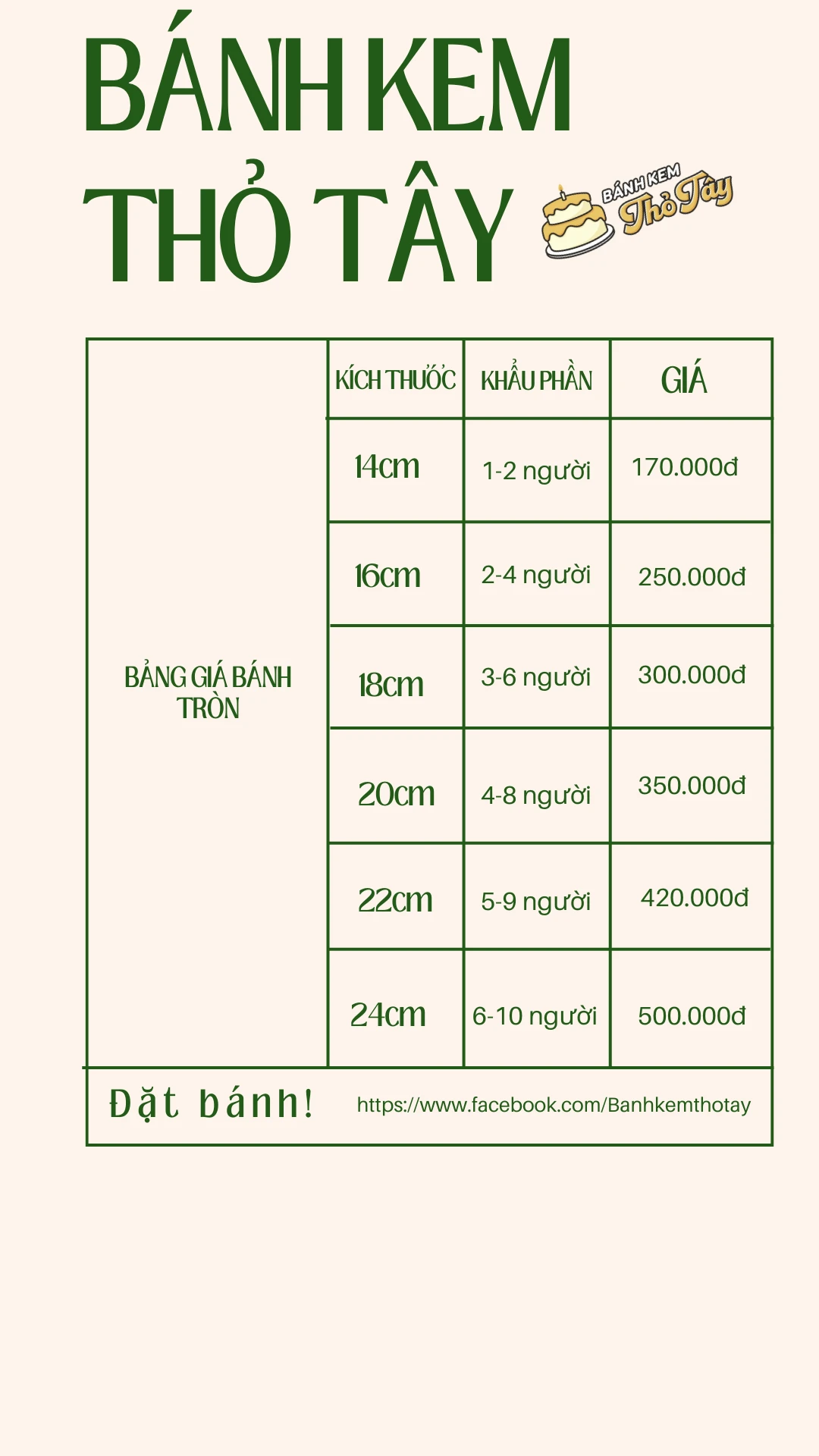 Cách chọn size bánh kem phù hợp cho bữa tiệc