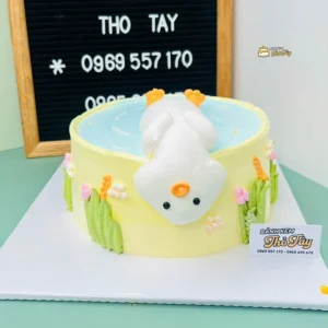 Bánh kem con vịt nằm ngửa
