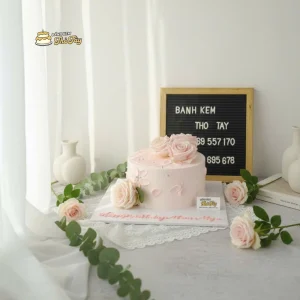 Bánh Sinh Nhật Hoa Kem Trang Trí Hoa Hồng