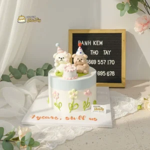 Bánh kem tạo hình gấu cute