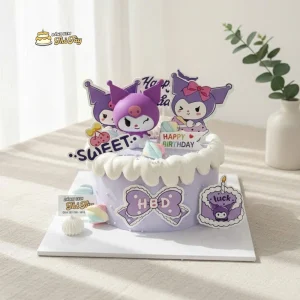 bánh sinh nhật kuromi màu tím