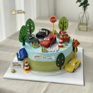 bánh sinh nhật hình ô tô siêu nhân