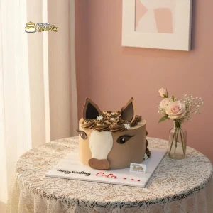 bánh sinh nhật hình con ngựa cho bé gái