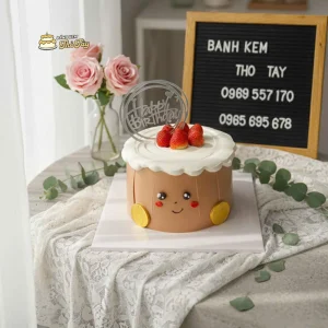 Bánh kem màu nâu đẹp