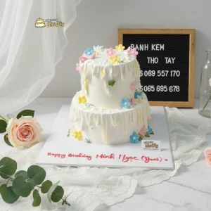 Bánh kem 2 tầng dễ thương