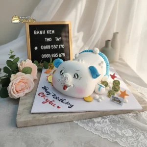Bánh kem hình con heo dễ thương