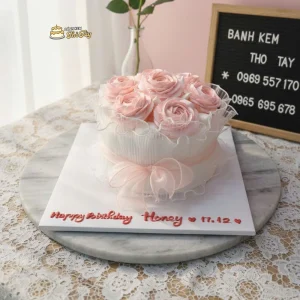 Bánh kem sinh nhật hoa hồng