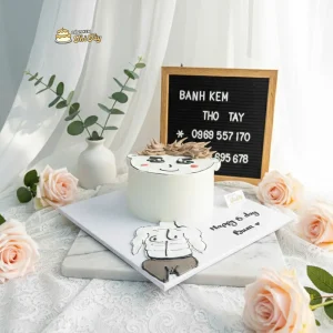 Bánh kem vẽ hình bạn trai ngầu