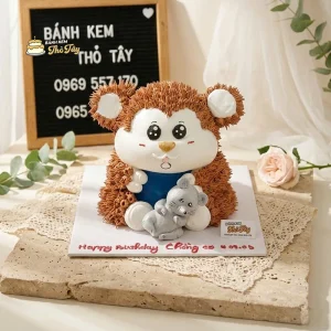 Bánh kem hình con khỉ dễ thương