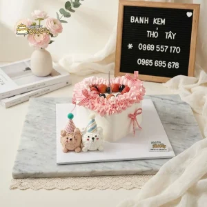 Bánh kem hình trái tim dễ thương