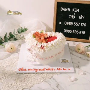 Bánh kem tặng mẹ hình trái tim