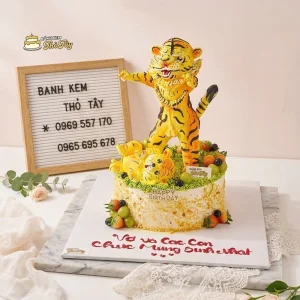 Bánh kem tạo hình con hổ