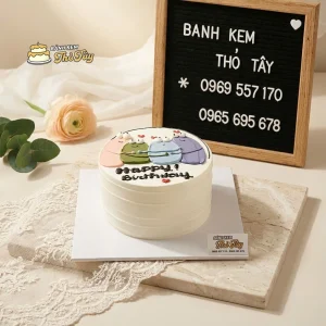Bánh kem vẽ hình meme hài hước