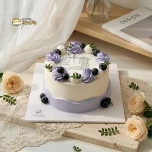 Bánh kem việt quất đơn giản