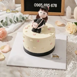 Bánh kem cô gái phong cách Hàn Quốc