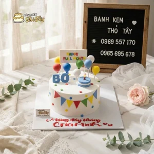Bánh kem bóng bay sắc màu