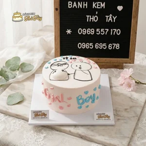 Bánh kem hình chibi đơn giản