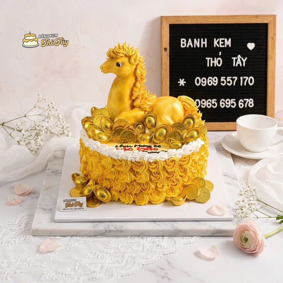 Bánh kem hình con ngựa tuổi ngọ