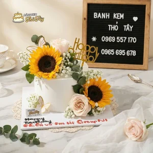 Bánh kem hoa hướng dương