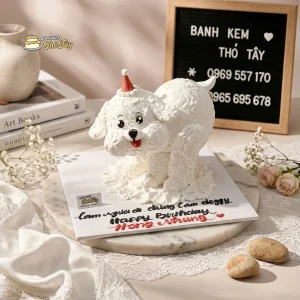Bánh kem tạo hình con chó độc lạ