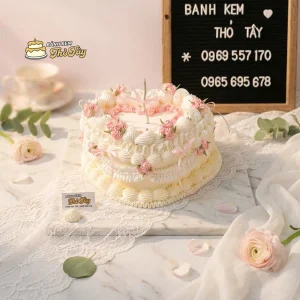 Bánh kem trái tim tặng người thương
