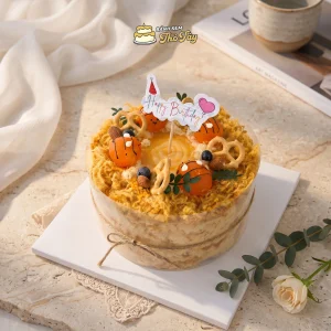 Bánh bông lan trứng muối phô mai chảy