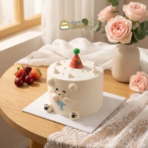 Bánh kem gấu con ngộ nghĩnh