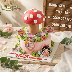 Bánh kem nấm khổng lồ