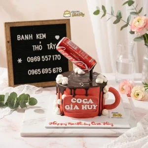 Bánh gato tạo hình cocacola